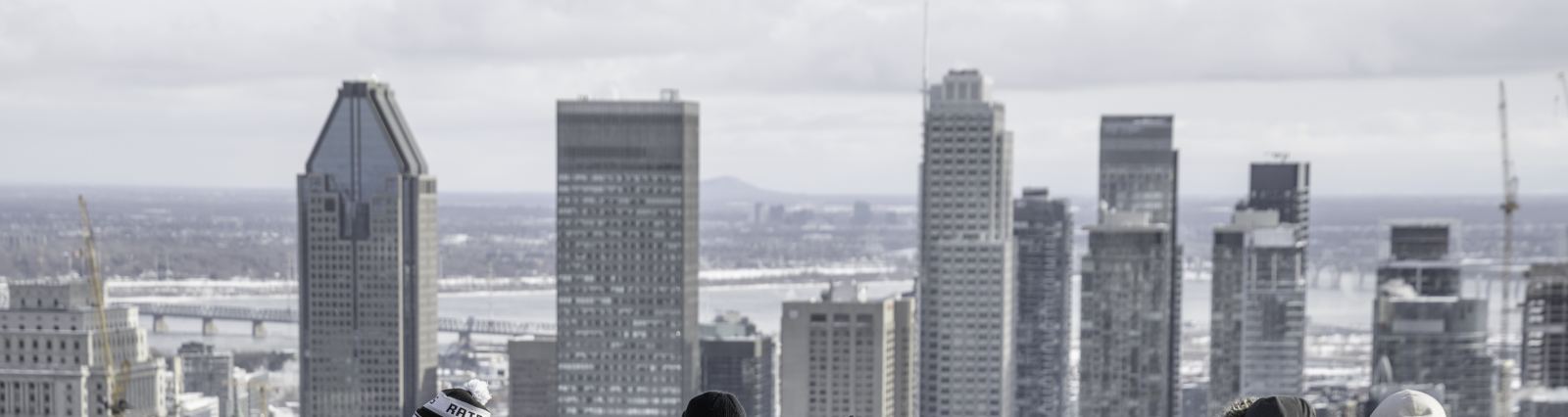 Winter panorama of downtown Montréal